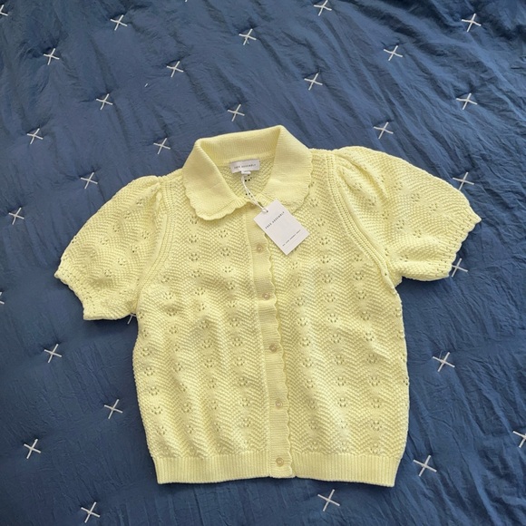 Free Assembly Women's Yellow Cardigan Sweater - Picture 2 of 10